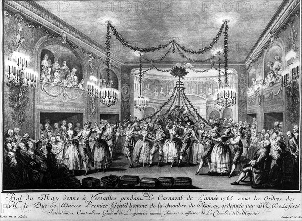Ball of May in Versailles during the carnival of the year 1763.