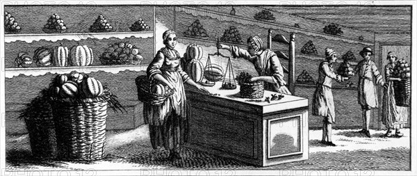 Paris.  Everyday life.  A bakery.