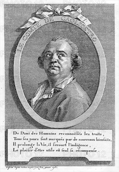 Giuseppe Balsamo, dit le comte de Cagliostro (1743-1795).