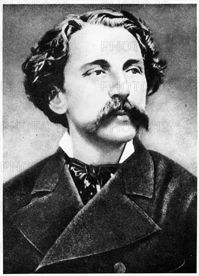 Etienne Mallarmé, known as Stéphane Mallarmé.  Poet (1842-1898).  Young person.