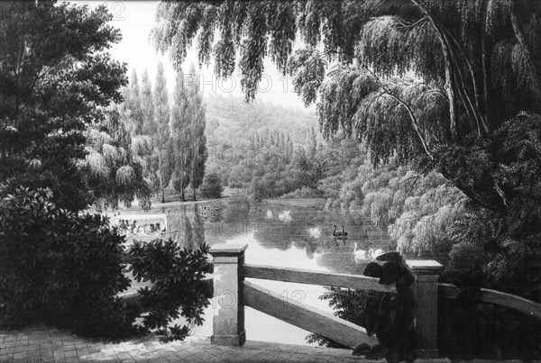 France.  The park of the castle of Malmaison