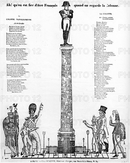 Caption napoléonienne.  The Vendôme column: