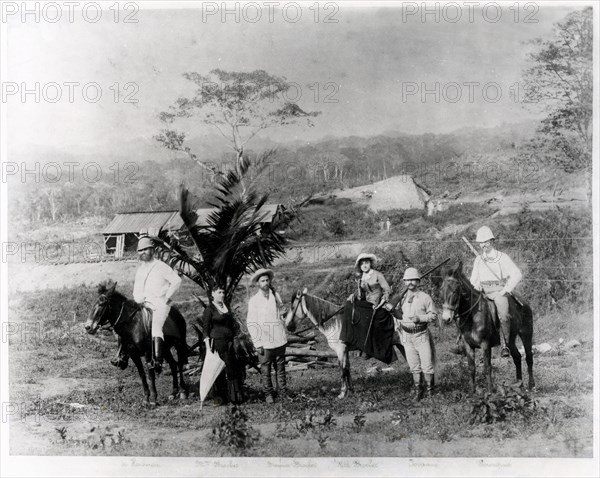 Boring of Panama Canal.  1883