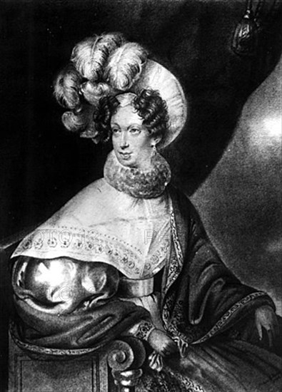 Portrait of Marie-Louise of Austria, Empress of the French, sovereign of Parma, Piacenza and Guastalla