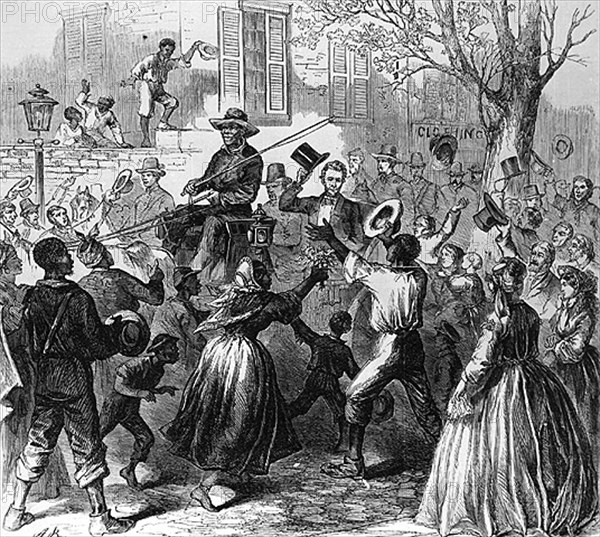 Etats-Unis. 4 avril 1865. Lincoln est triomphalement reçu à Richmond