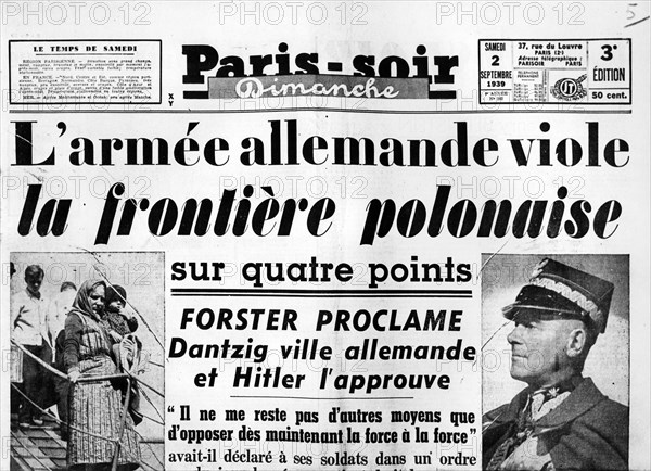 La frontière polonaise violée par les Allemands. 2 septembre 1939