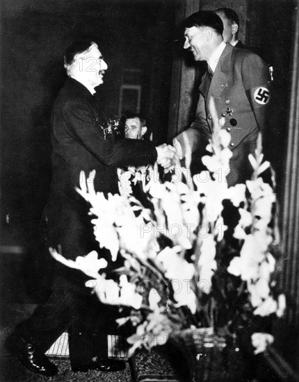September 22-24, 1938.  Hitler receives Chamberlain with Godesberg.