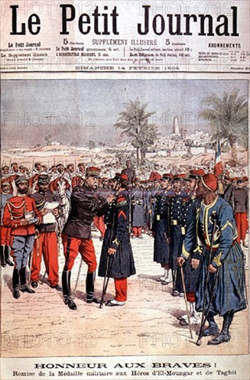 Remise de la médaille militaire aux héros d'El-Moungar et de Taghit