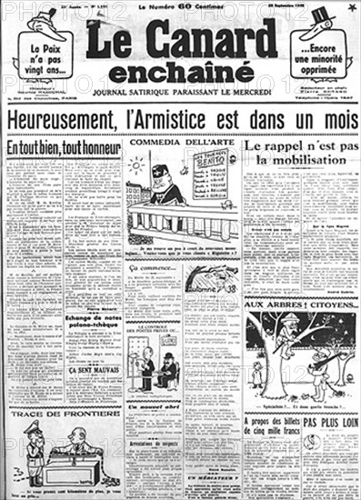 Front page of the Canard Enchaîné