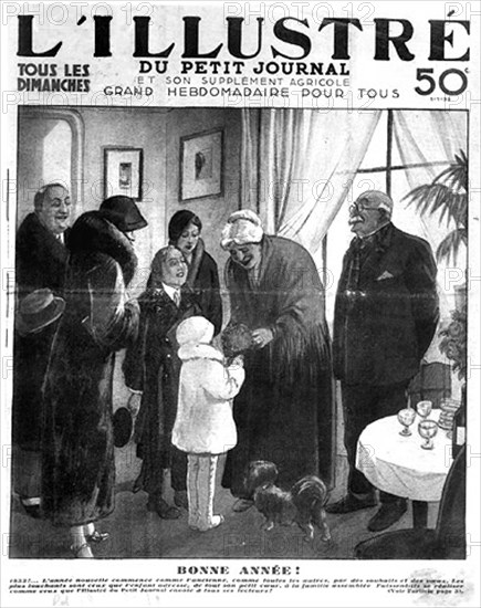1933. L'Illustré du Petit Journal. Les souhaits de Bonne Année.