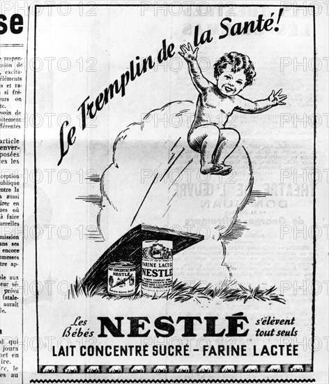 Les années 30. Réclame pour le lait Nestlé.