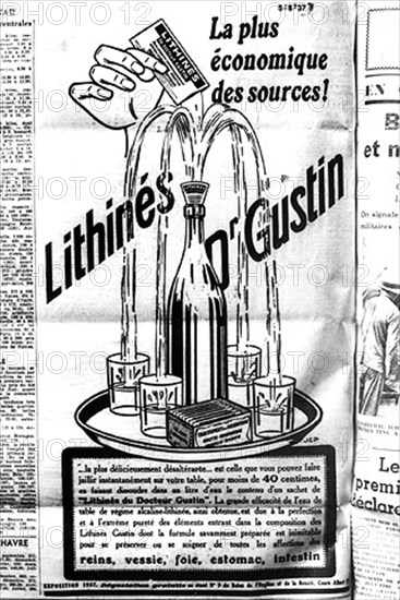 Advertisement for Dr Gustin's Lithinés