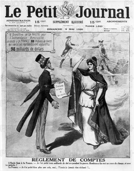 Règlement des comptes entre la France et l'Amérique. 1920