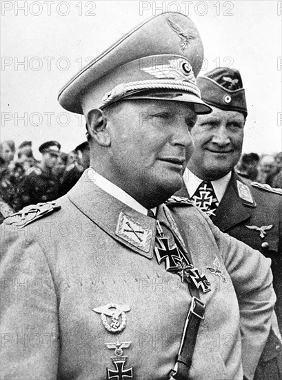 Hermann Göring (1893-1946). Maréchal et homme politique allemand.