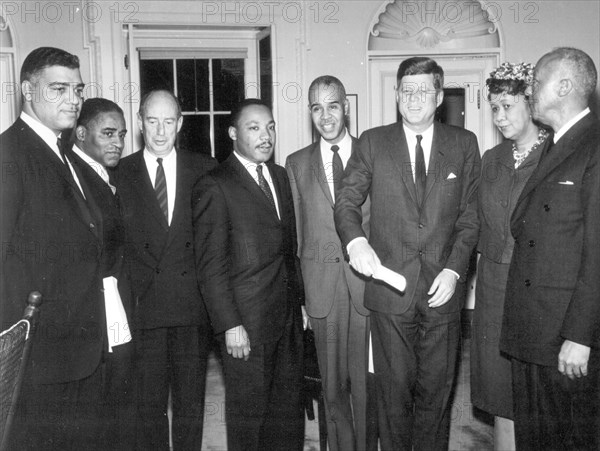 Réception des leaders noirs par  Kennedy. 17 mars 1962.