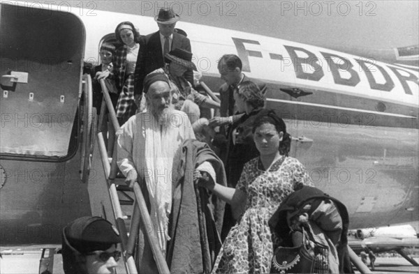 France 1962.  Arrival in France of the repatriates of Algeria.