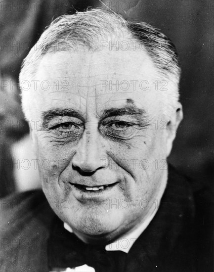 Etats-Unis. Vers 1942. Franklin Delano Roosevelt (1882-1945),