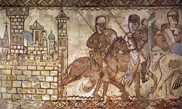 Départ des chevaliers du Temple pour la Croisade (XIIe)