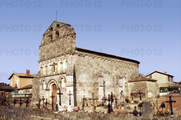 Francs, Dordogne Romanesque arches of the church