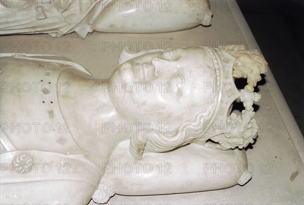 Recumbent statue of Charles IV "le Bel"  (1294-1328), 
King of France and of Navarre.