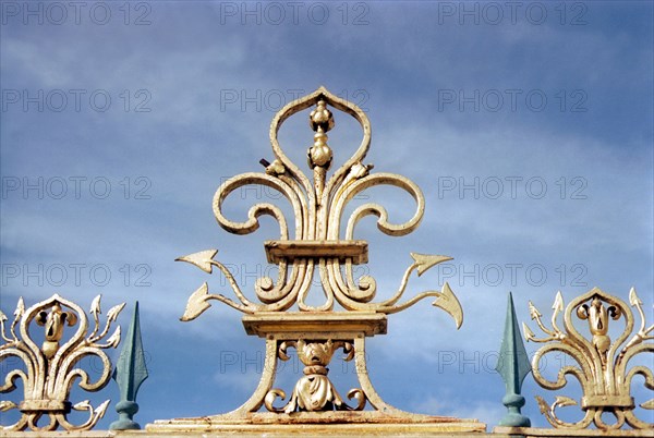 Versailles, the Grand Trianon,
close-up on a decorative element of the gate