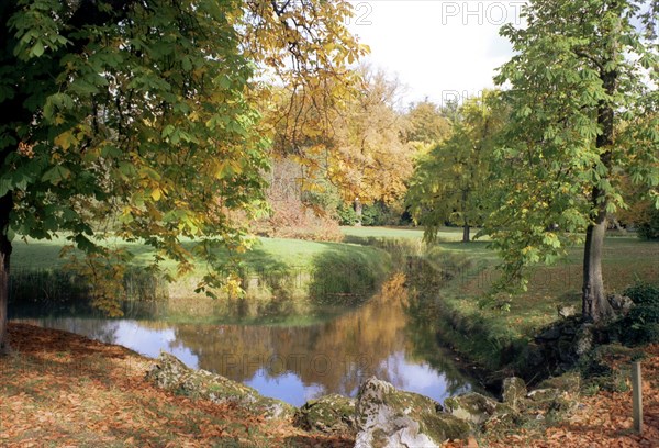 Versailles, the Petit Trianon, the "Enchanted River" in autumn