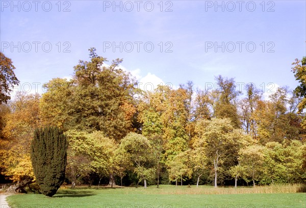 Versailles, park of the Petit Trianon in autumn