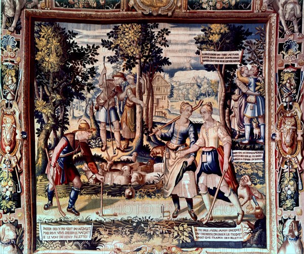 Jeu du Tiquet. Tapisserie des Gobelins