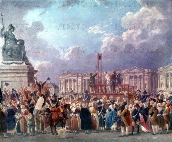 Revolution of 1789.  Execution in the Place of the Revolution.
