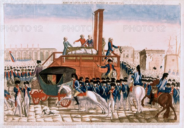 Execution of Louis XVI, January 21, 1793.