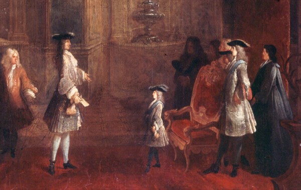 Dumesnil, The child Louis XV receiving a diplomatic mission