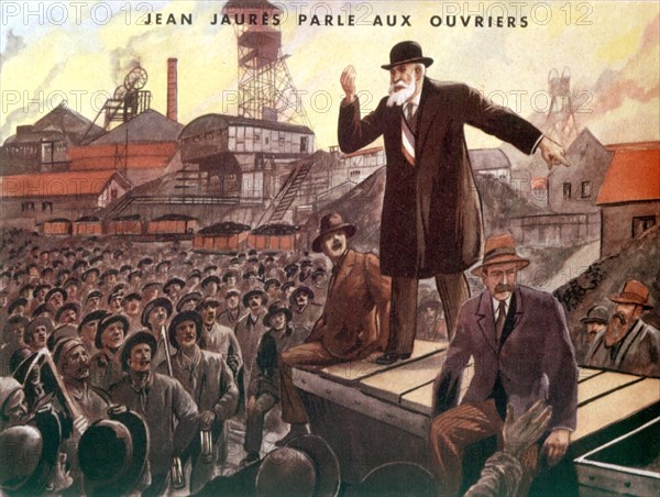 Jean Jaurès parle aux ouvriers
