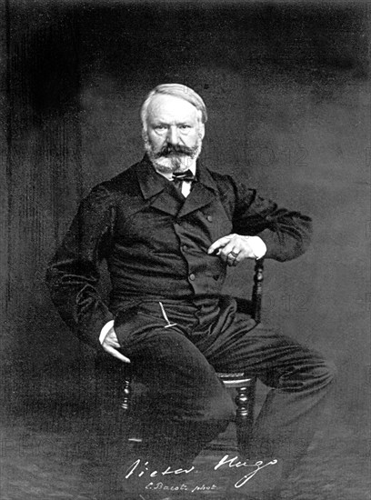 Victor Hugo (Besançon 1802 - Paris 1885). Agé.