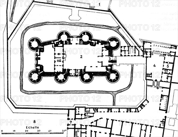 Plan de la Bastille d'après les plans contemporains