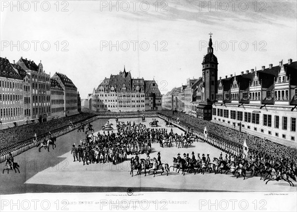 Entrée des souverains alliés à Leipzig