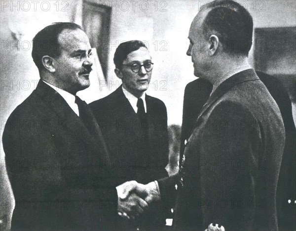 Rencontre de Von Ribbentrop et de Molotov à Berlin en 1940