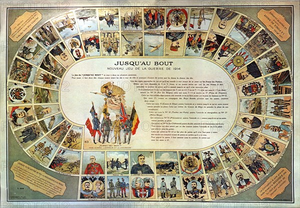 Jeu de l'Oie de la guerre de 1814-1918