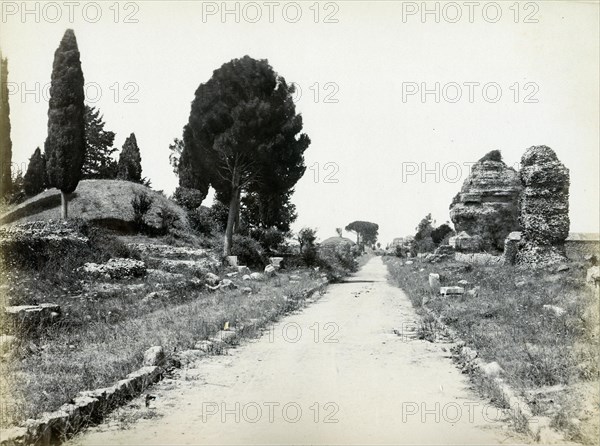 Via Appia in Rome, Italy.