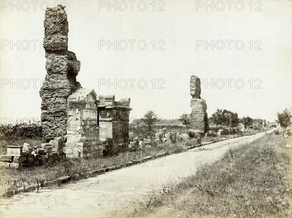 Via Appia in Rome, Italy.