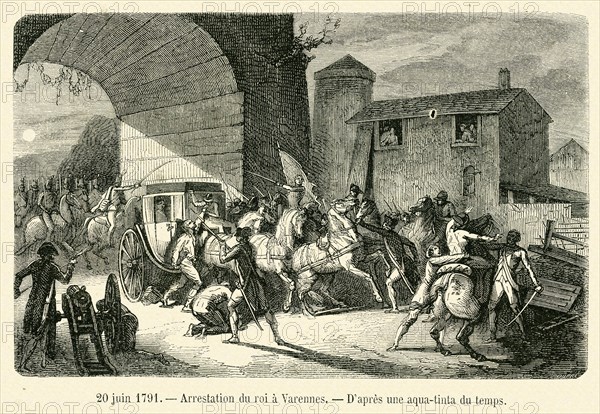 Arrestation du roi à Varennes.