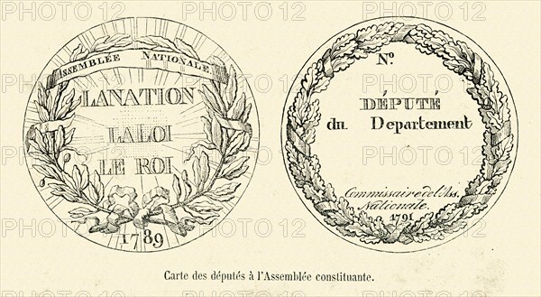 Carte des députés à l'Assemblée constituante.