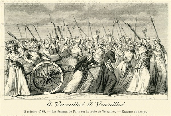 The women of Paris on the road to Versailles.