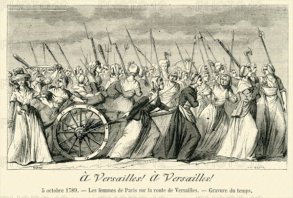 Les femmes de Paris sur la route de Versailles.