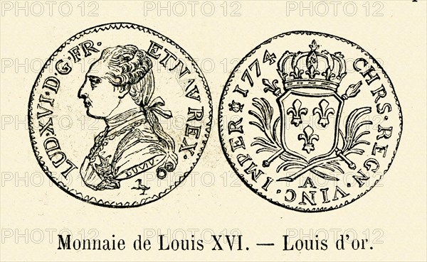 The Louis d'or coin.