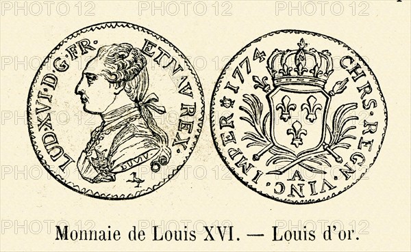 Monnaie. Louis d'or.