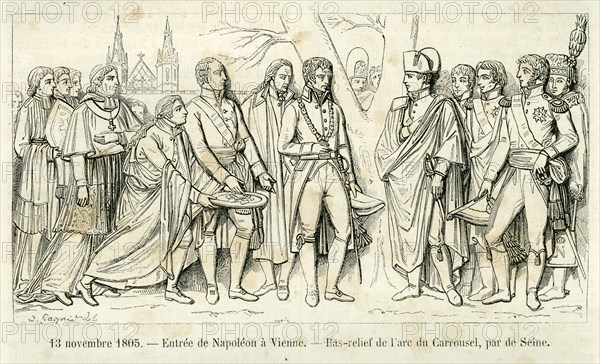 Entrée de Napoléon à Vienne. Bas-relief de l'arc du Carrousel, par de Seine.