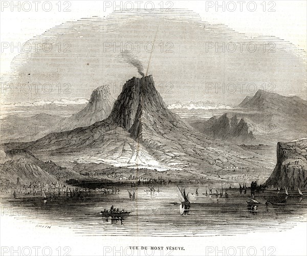 View of Mount Vesuvius. 1864.
