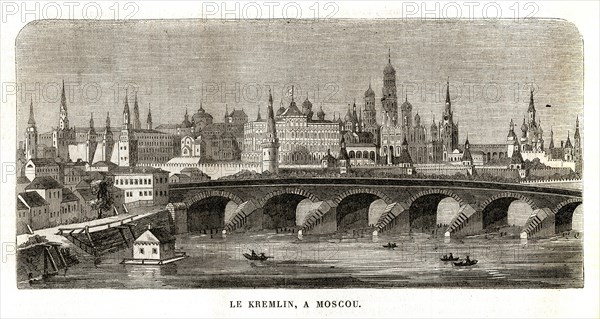Russia. The Kremin, Moscow (1864).