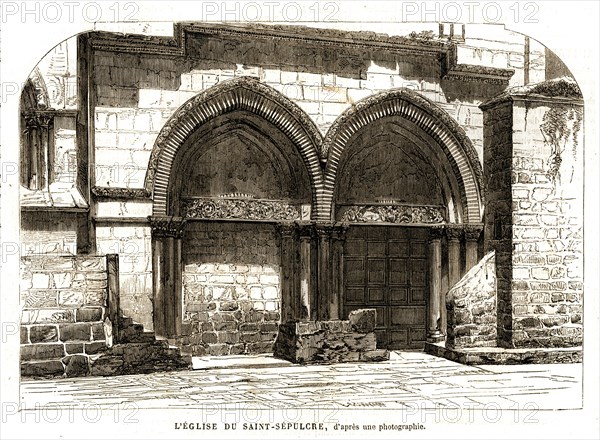 Jerusalem, Israel. The Saint-Sépulchre (1864).