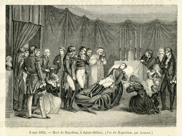 The death of Napoleon in Saint Helena.